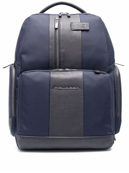 Zaino grande in pelle e tessuto Brief 2 Piquadro | CA4532BR2BLU